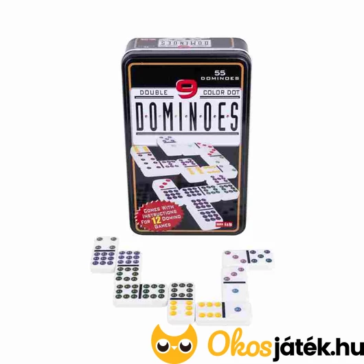 Dominó fém dobozban 55 db-os