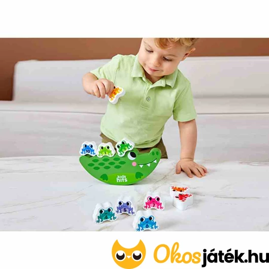 Fa egyensúlyozó játék - Krokodil