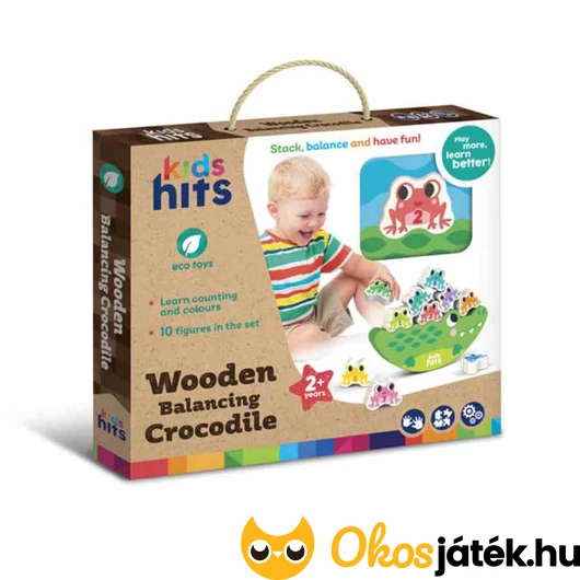 Fa egyensúlyozó játék - Krokodil