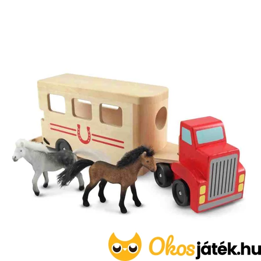 Melissa and Doug - Fa lószállító jármű