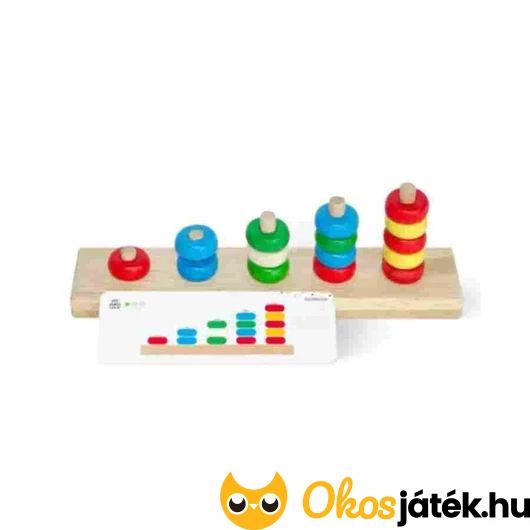 Fa gyűrűpiramis játék