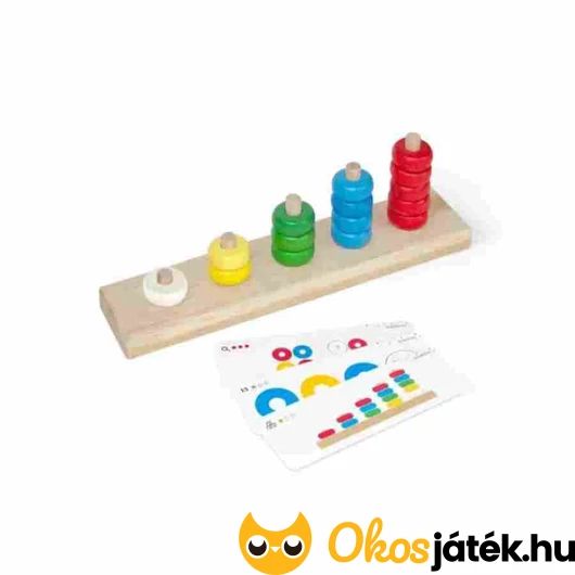 Fa piramisépítő játék számoláshoz