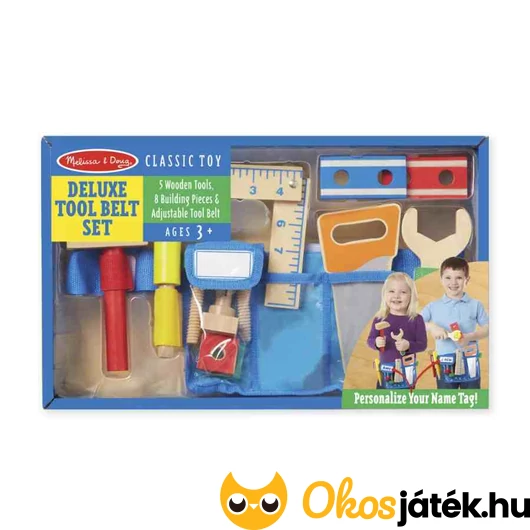 Szerszámtartó öv gyerekeknek fa szerszámokkal