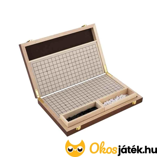 Go szett fa csatos bőröndben