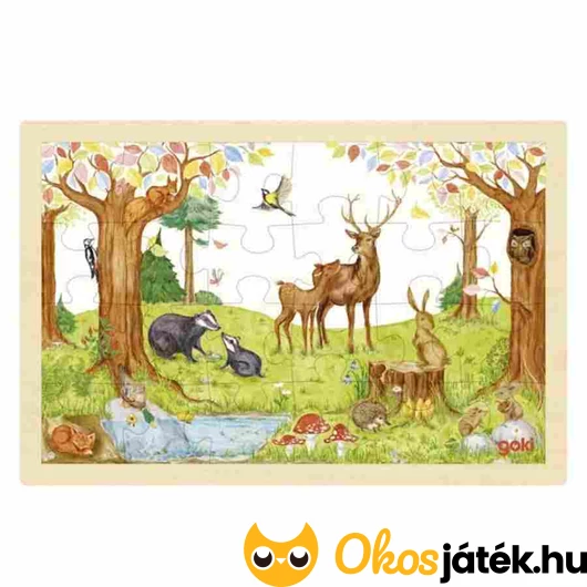 Az erdő lakói 24 db-os fa puzzle