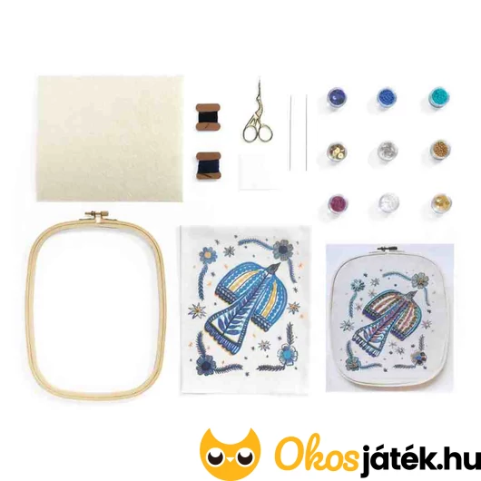 Djeco Gyöngyhímzés készlet tartalma