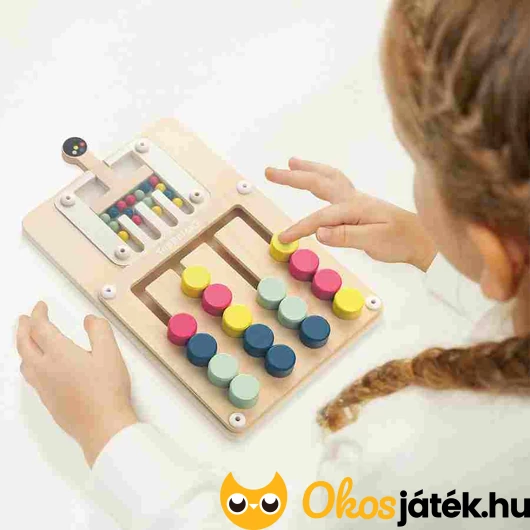 Játék a színekkel fa kirakó 