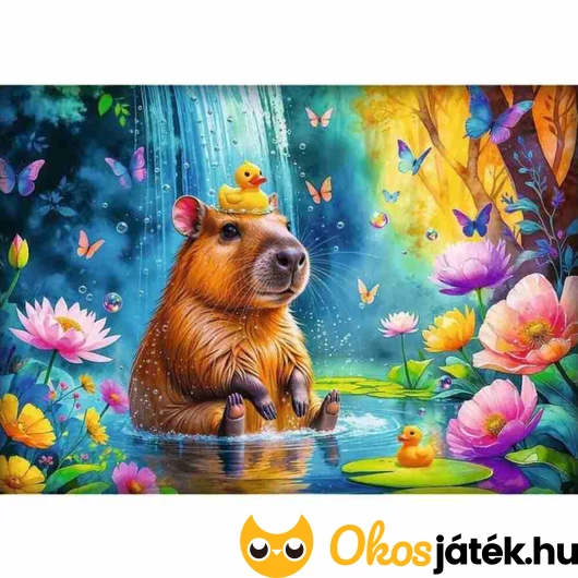 Kapibara a vízesésnél – 1000 darabos kirakó