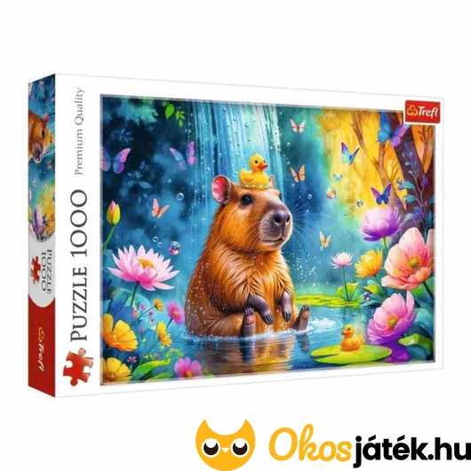 Kapibara a vízesésnél – 1000 darabos puzzle - Trefl