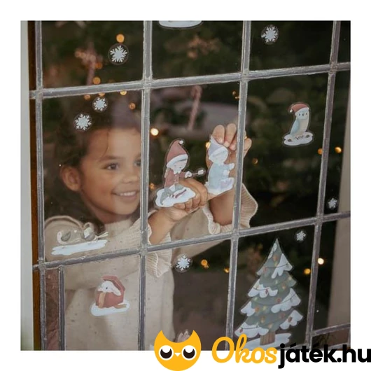 Karácsonyi ablak matrica készlet