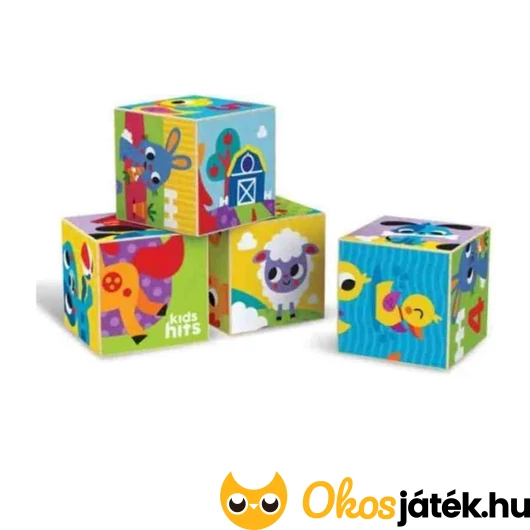 Kids Hits: Fa puzzle kocka - Vidám farm