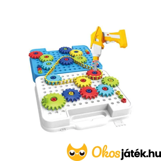 Fogaskerekes építőjáték ovisoknak