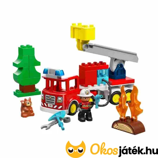 LEGO Duplo Tűzoltóautó tömlővel és tűzoltóval