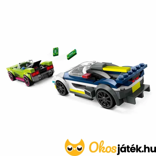 Rendőrautó és sportkocsi hajsza