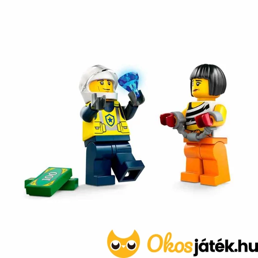Rendőrautó és sportkocsi hajsza figurák