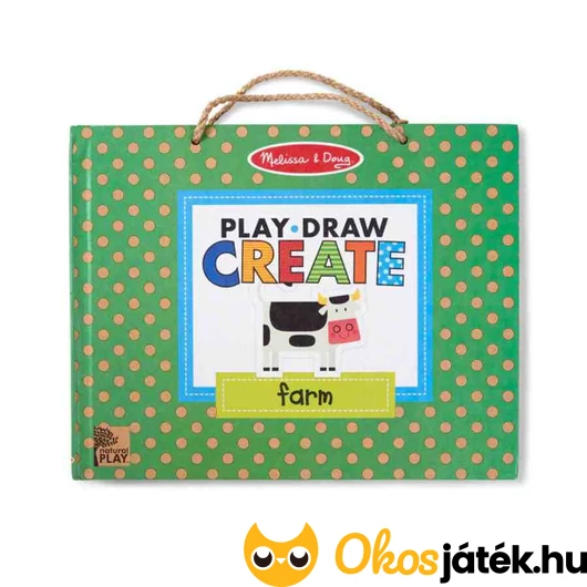 Letörölhető rajz és mágneses játékkészlet - Farm