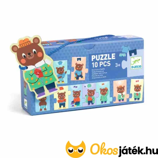 Mackó öltözködik - Sorozat puzzle -10 db-os