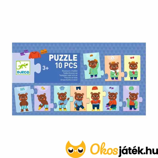 Mackó öltözködik 10 db-os puzzle