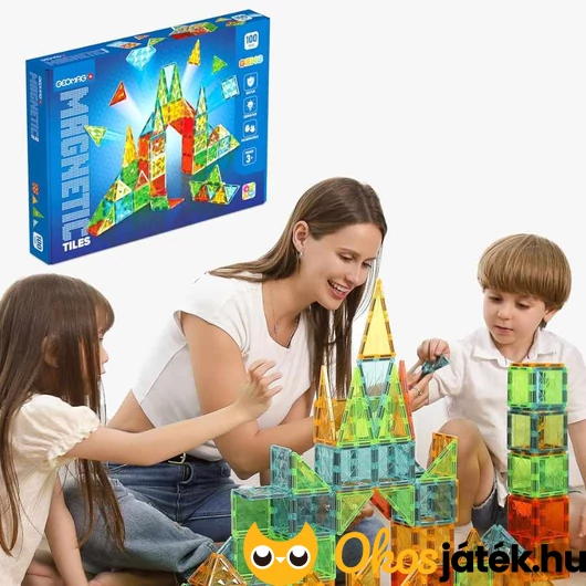 Geomag Magnetic Tiles Gems 100 db-os építőjáték