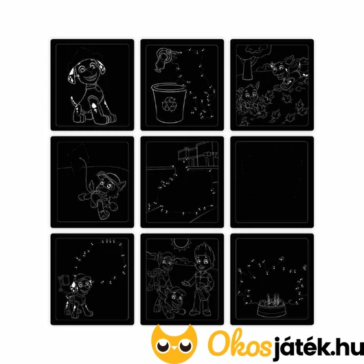 Képkarcoló készlet lapok