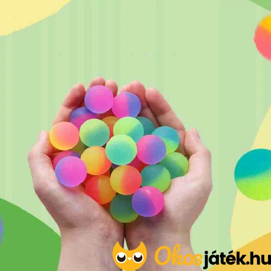 Pattogó színes gumilabda