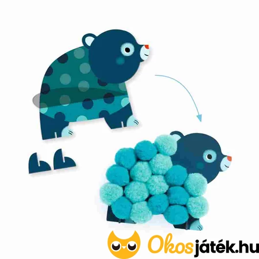 Djeco Pompom ragasztó kreatív szett