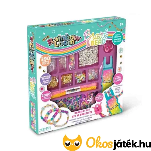 Rainbow Loom gumikarkötő készítő gyöngyökkel