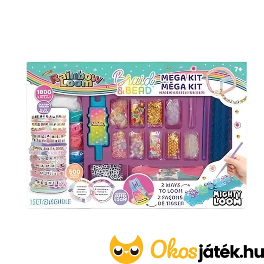 Rainbow Loom óriás gumikarkötő- és gyöngyfűző készlet