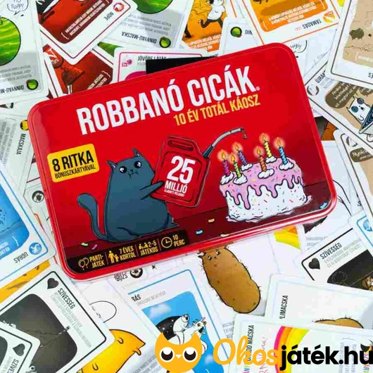 Robbanó cicák kártyajáték doboza