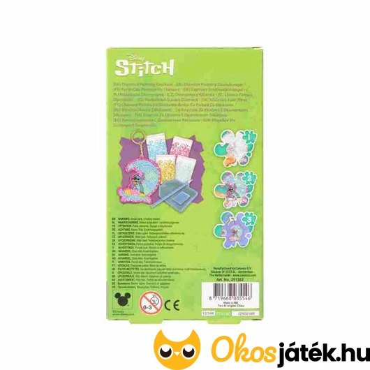 Stitch gyémántfestés kulcstartó
