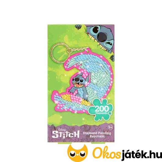 Stitch gyémántfestés kulcstartó