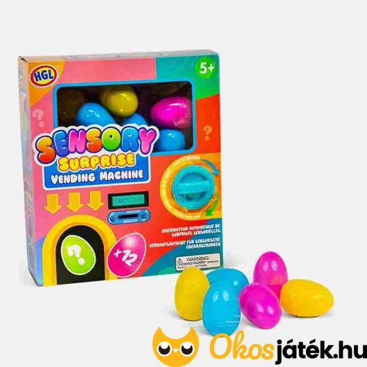 Tekerős játékautomata szenzoros játékokkal