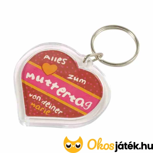 Szív alakú fényképtartó kulcstartó