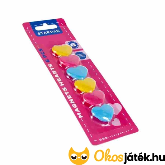Szív alakú hűtőmágnes szett 6 db