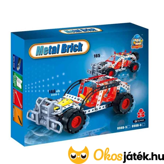 Terepjáró autó fém építőjáték