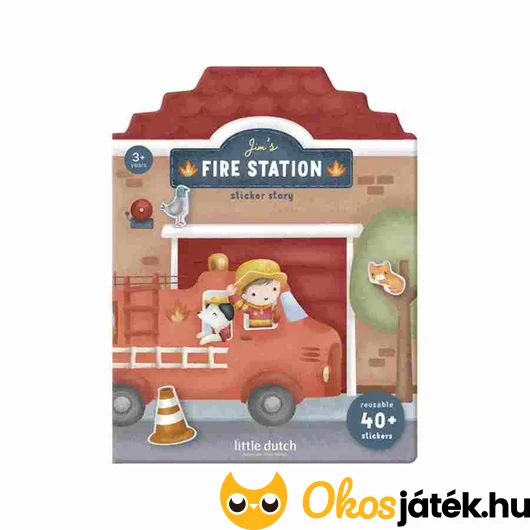 Little Dutch újrafelhasználható matricás füzet - Jim és barátai