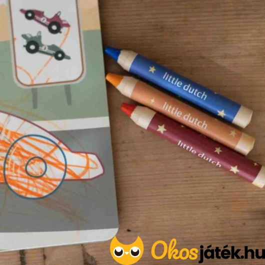 Little Dutch varázsfüzet színesceruzával 