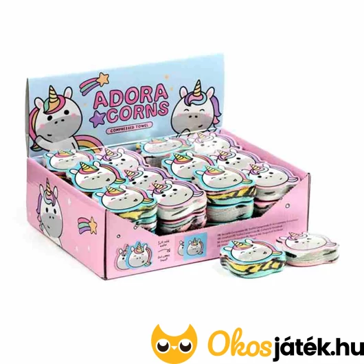 Zsugorított törölköző unikornis mintával