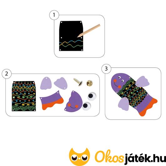 Állatos képkarc készlet kicsiknek halacska