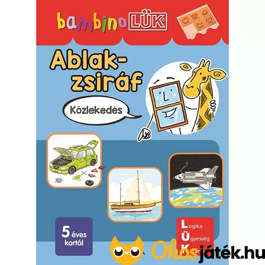 LDI142 Bambino füzet ablak zsiráf közlekedés