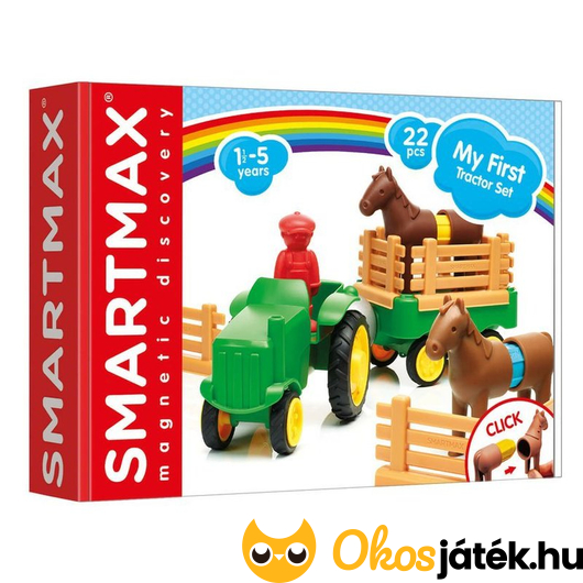 smartmax első traktorom mágneses játék traktoros állatos farm