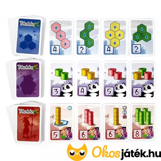 Takenoko társasjáték kártyák