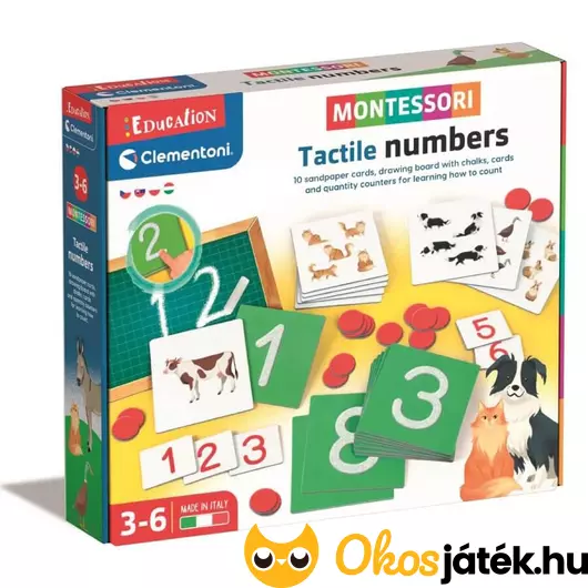 Montessori tapintható számok