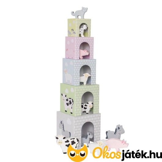 Jabadabado toronyépítő kocka háziállatokkal