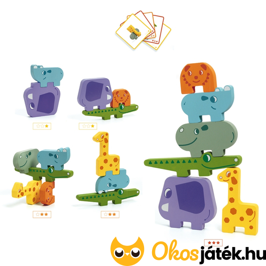 fa egyensúlyozó játék fa állatfigurákkal Djeco Ze Totanimo
