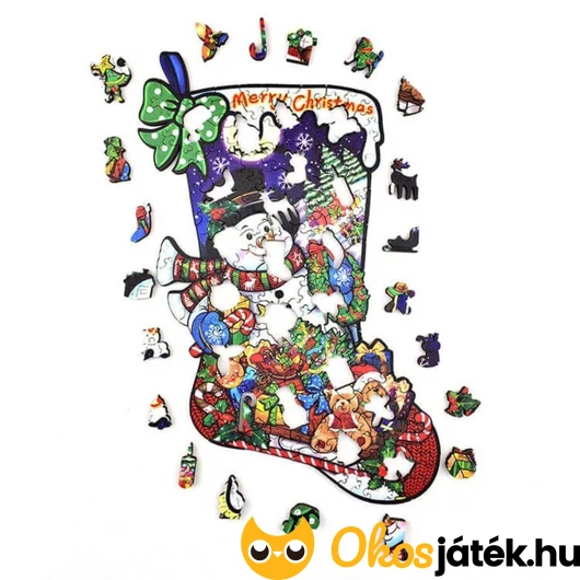 Egyedi karácsonyi fa puzzle