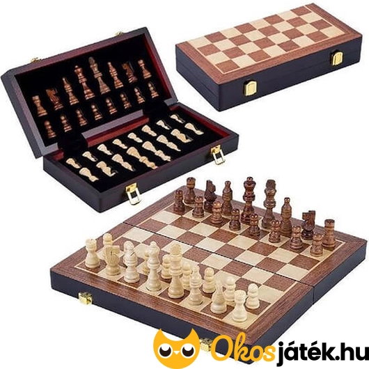 Klasszikus fa sakk tábla 