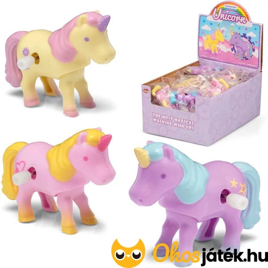 Felhúzható mini unikornis játék