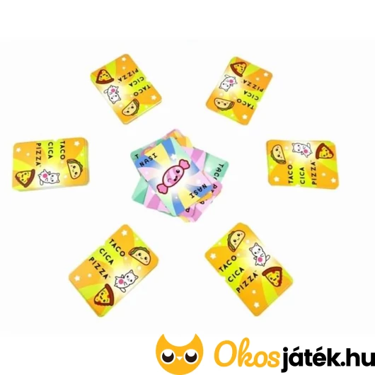 Taco, cica, pizza gyorsasági kártyajáték