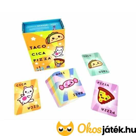 Taco, cica, pizza kártyajáték bontva